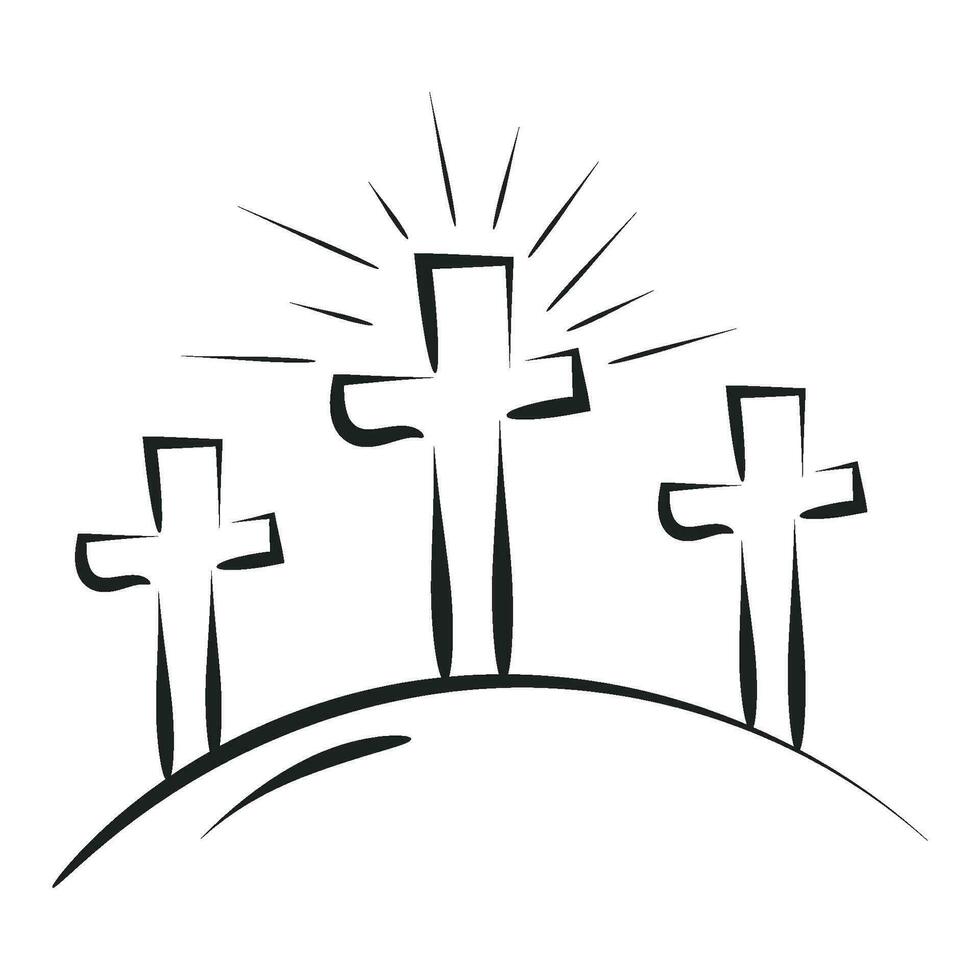 Christian Symbol design for print or use as poster, card, flyer, sticker, tattoo or T Shirt vector