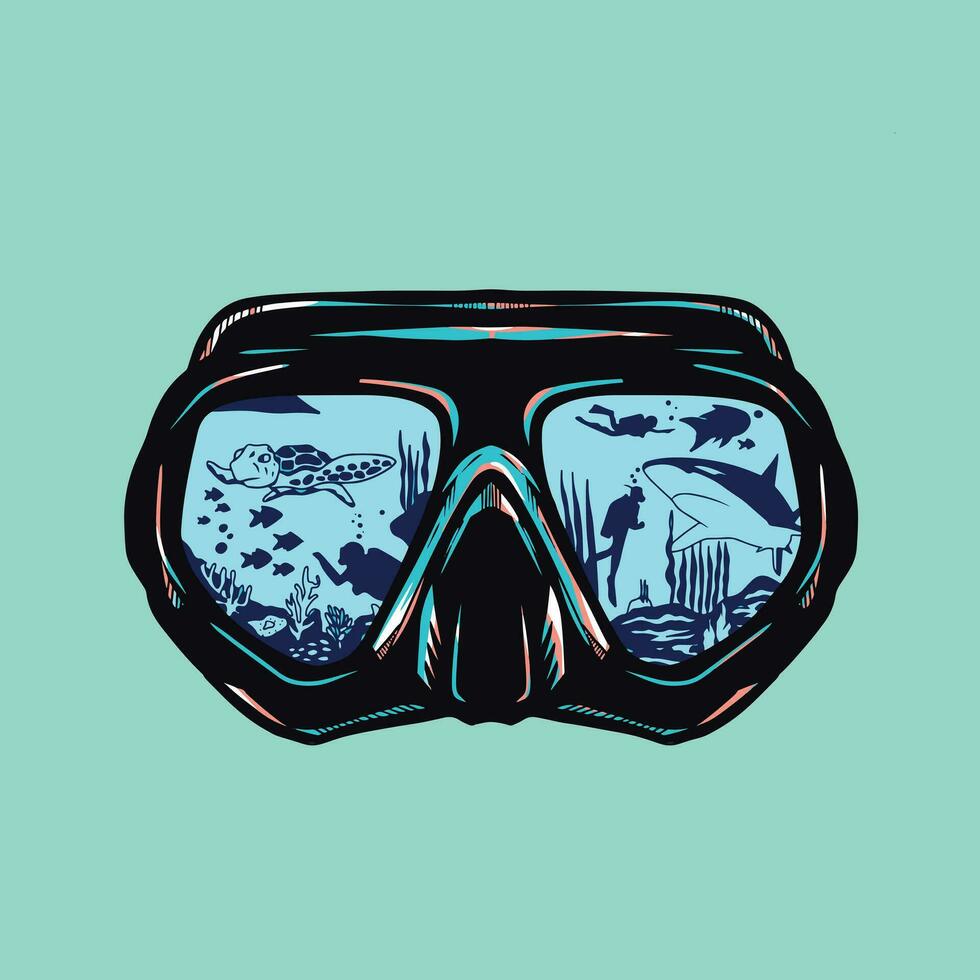 Snorkling Vector Illustration