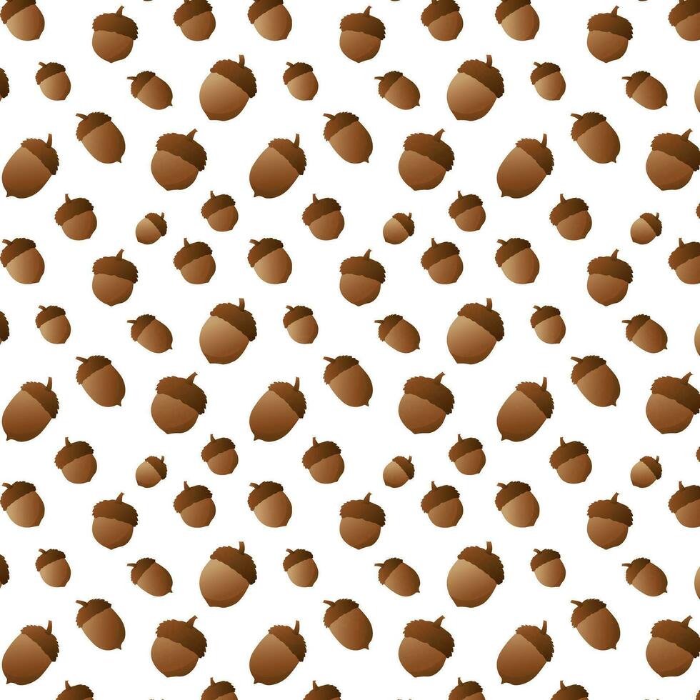 Acorn seamless pattern. Perfect for wallpaper, gift paper, pattern fill, web page background, autumn greeting cards. Vector illustration