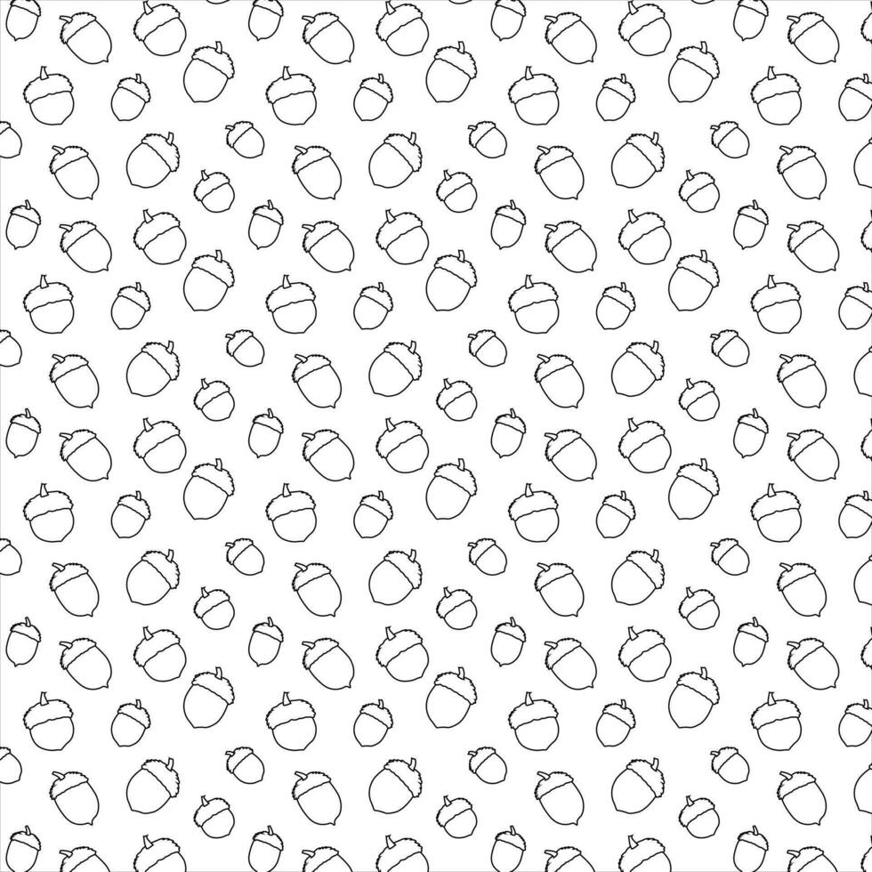 Acorn seamless pattern. Perfect for wallpaper, gift paper, pattern fill, web page background, autumn greeting cards. Vector illustration