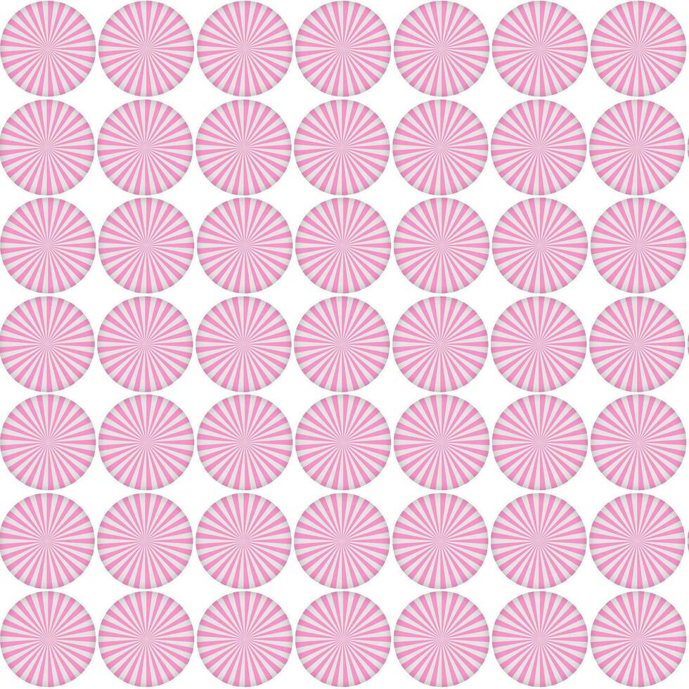 Seamless pattern pink candies. Design element for Christmas, New Year, birthday, party. Vector illustration isolated on white background