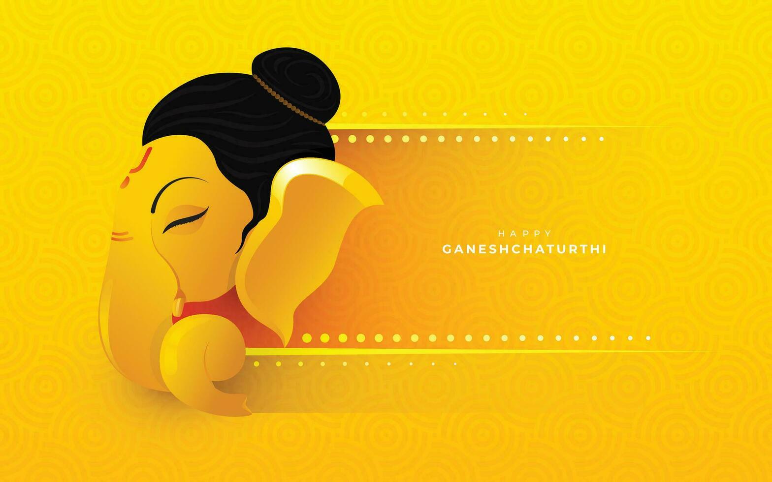 Happy Ganesh Chaturthi Festival Greeting Background Template Vector Illustration