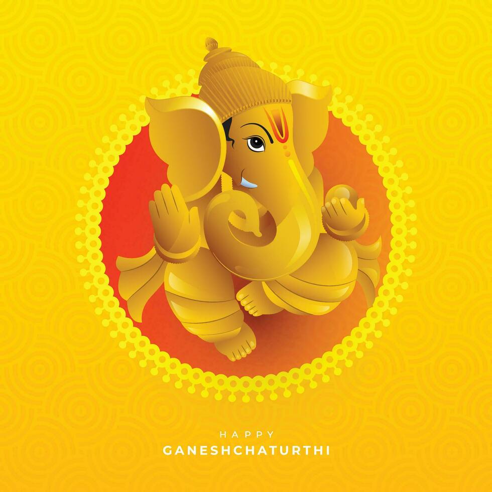 contento ganesh chaturthi festival saludo antecedentes modelo vector ilustración