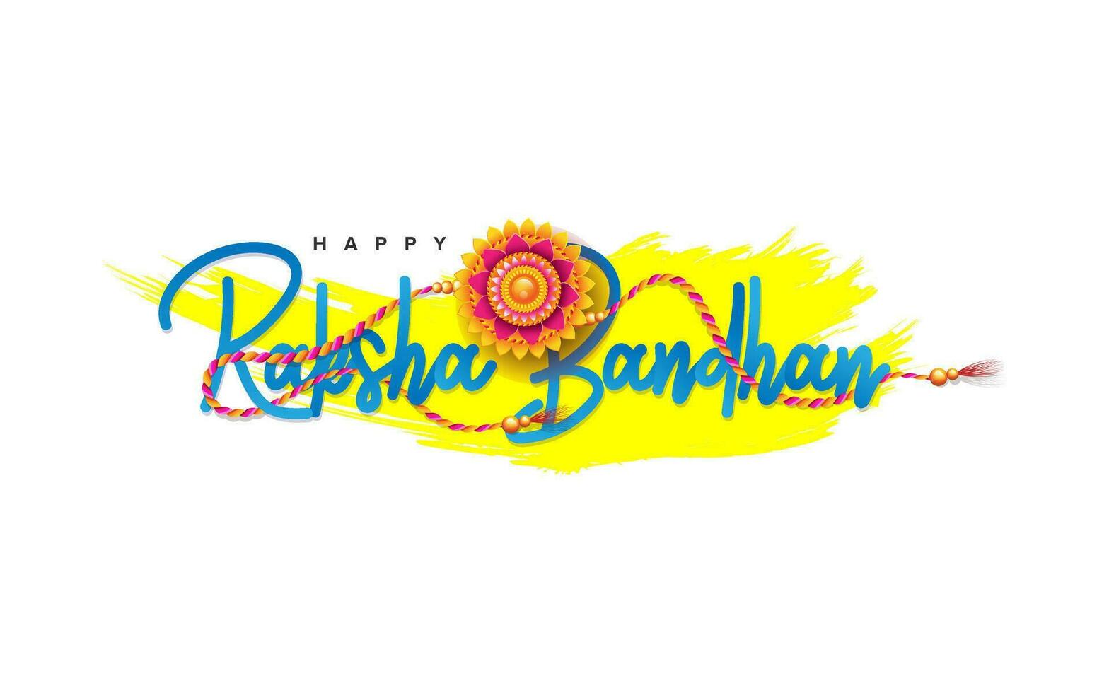Happy Raksha Bandhan Typographic Design Vector Illustration