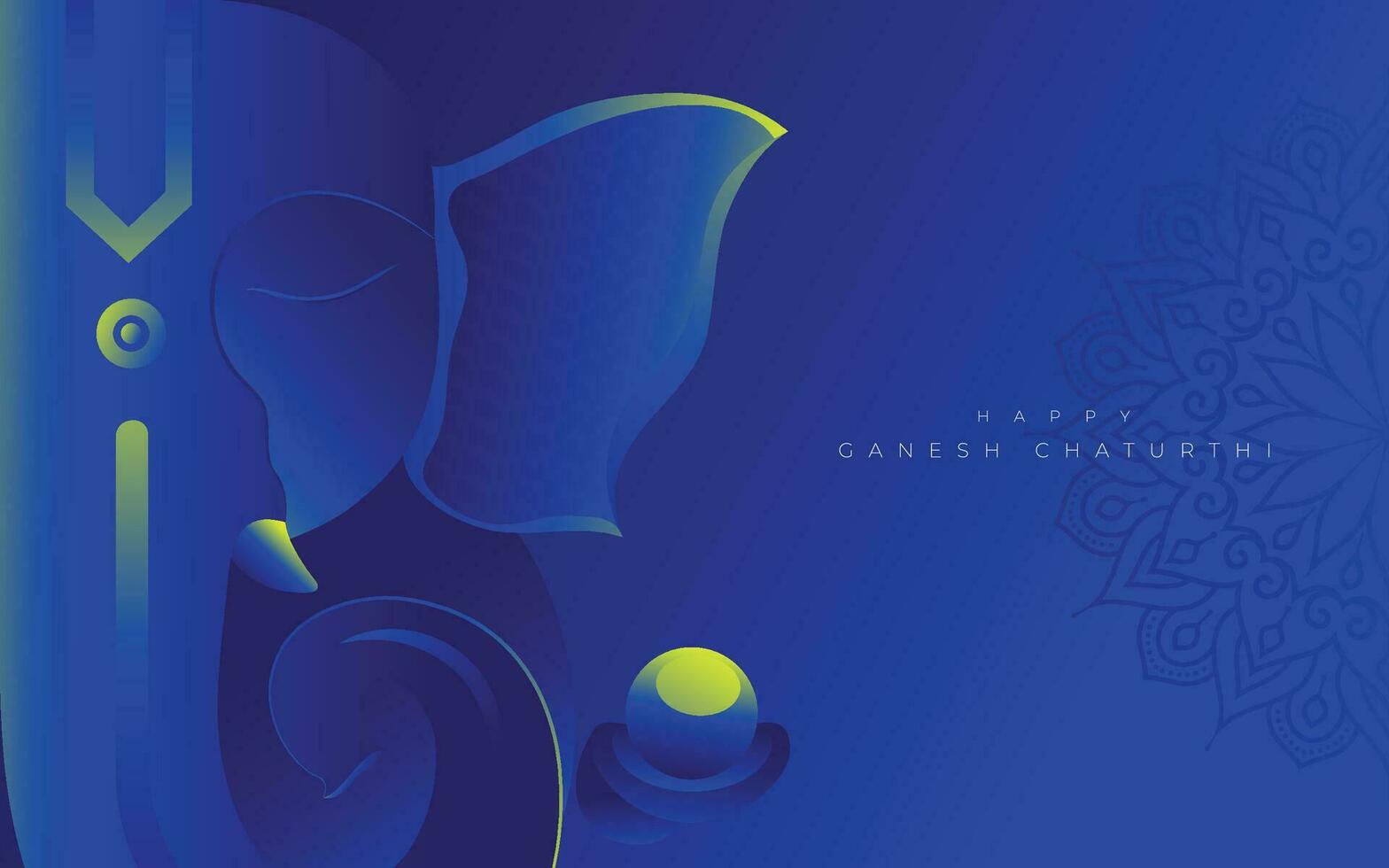 Happy Ganesh Chaturthi Festival Greeting Background Template Vector Illustration