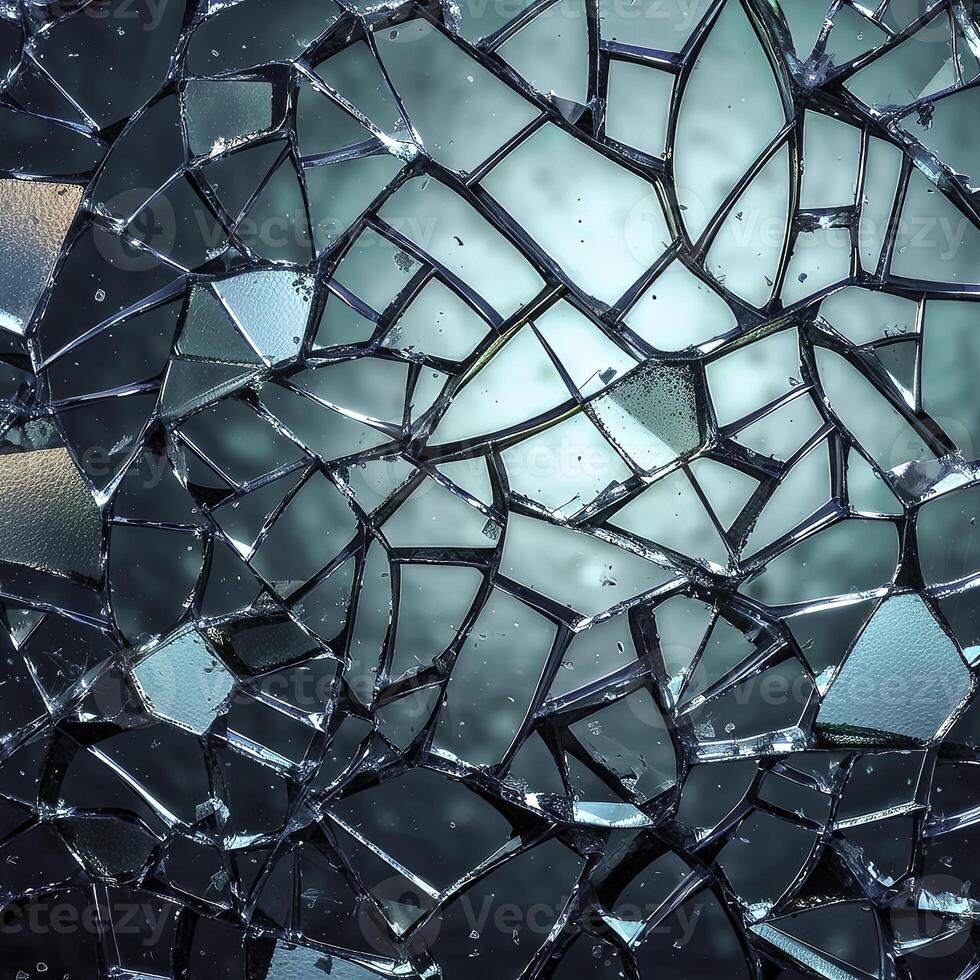 broken glass background - generative AI photo