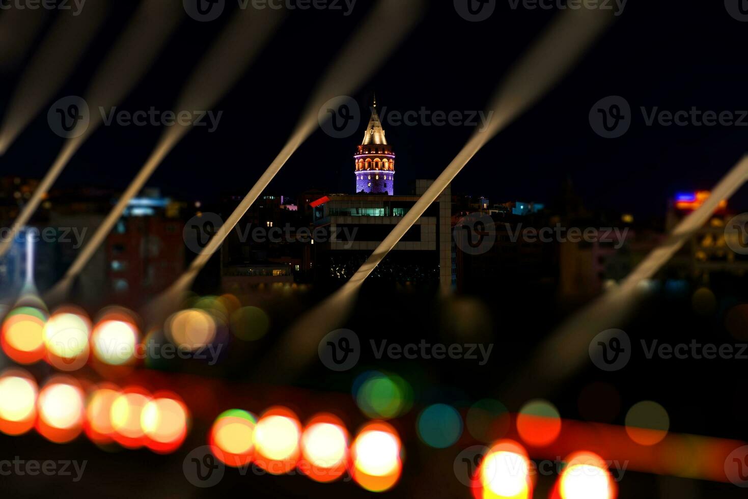 Galata Tower at Night photo