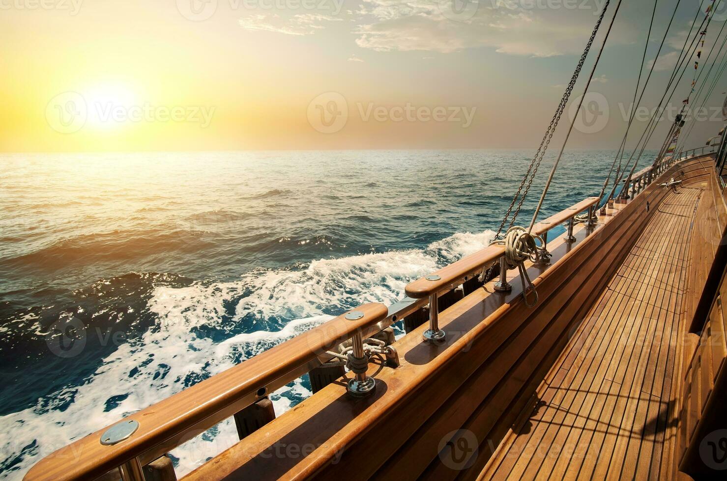 Sailboat in red sea photo