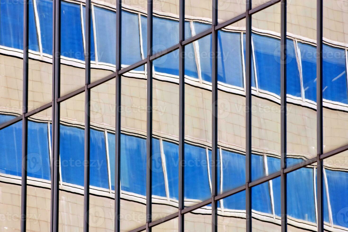 Building Facade Reflections on Mirrored Windows photo