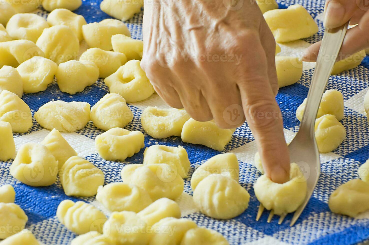 Handmade - homemade Italian Potato Dumplings, called Gnocchi photo
