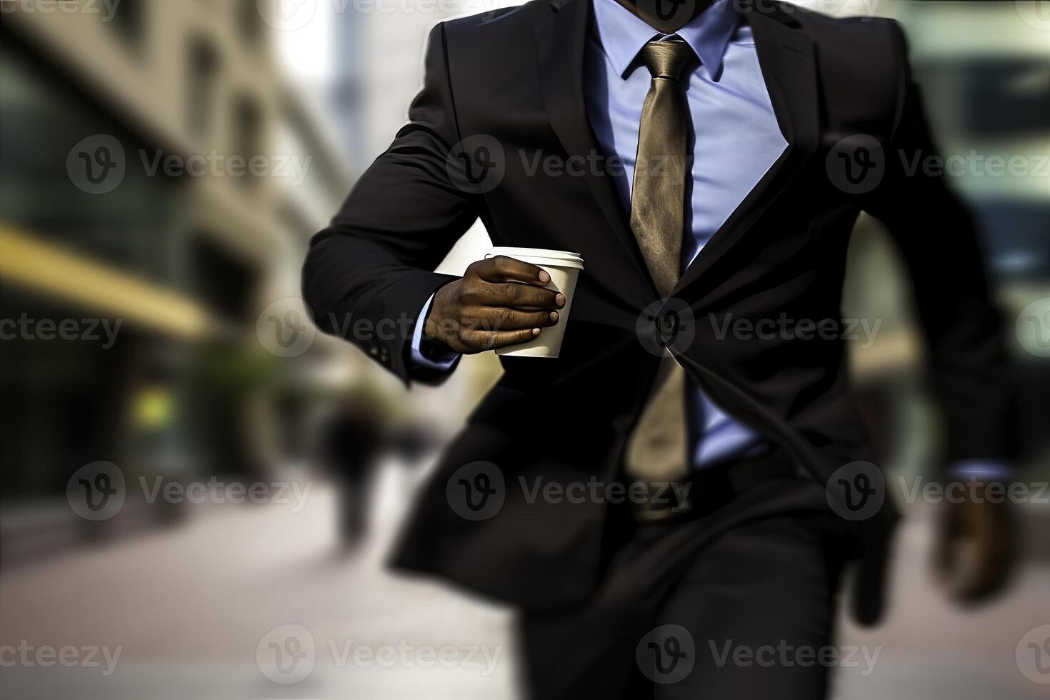 empresario sosteniendo una taza de café foto