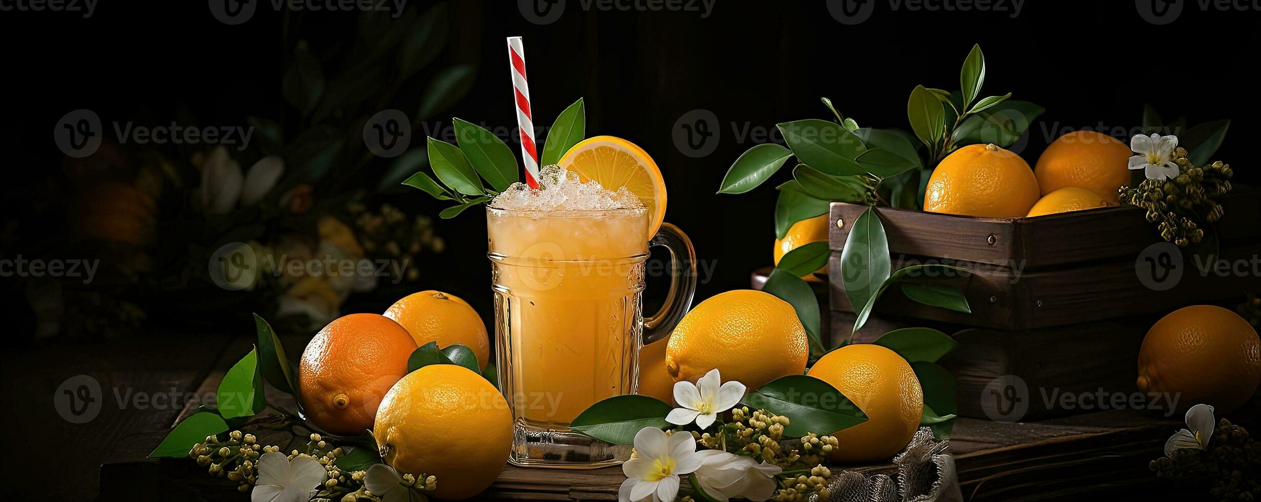 Glass of citrus slush photo
