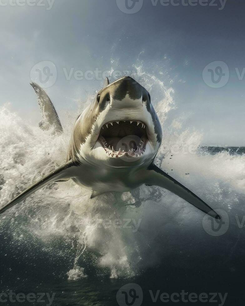 Great White Shark - generative AI photo