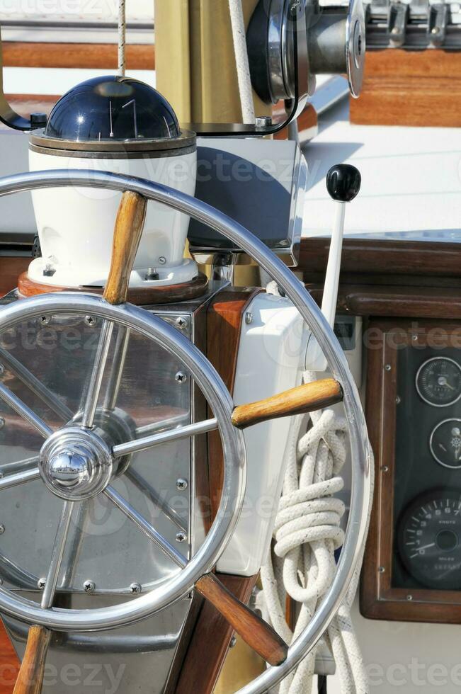 Nautical Instruments on Sailboat photo