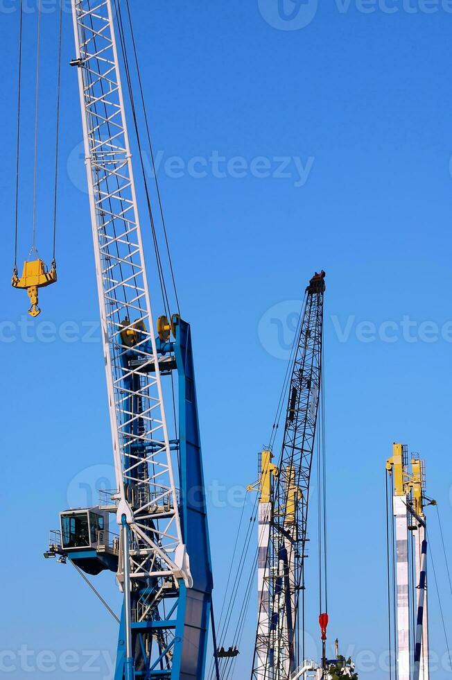 Industry - Cranes with a Blue Sky photo