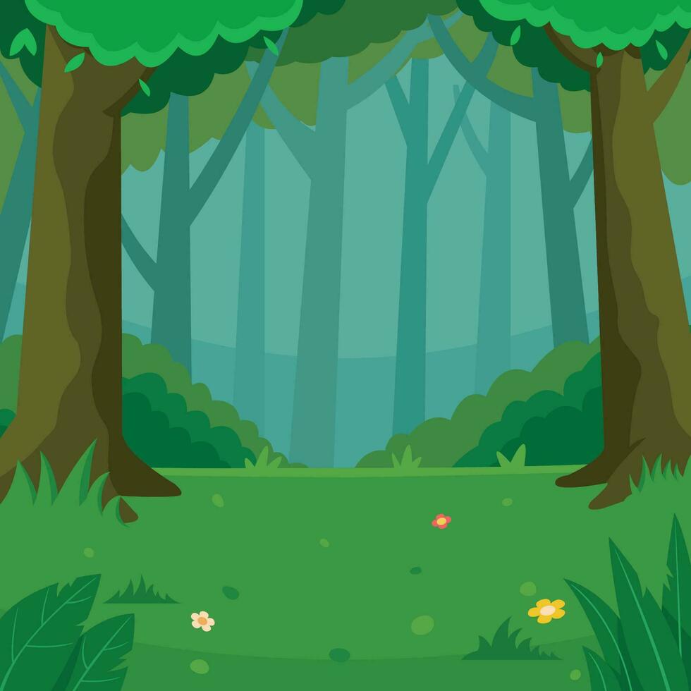 Blank Field On The Forest vector