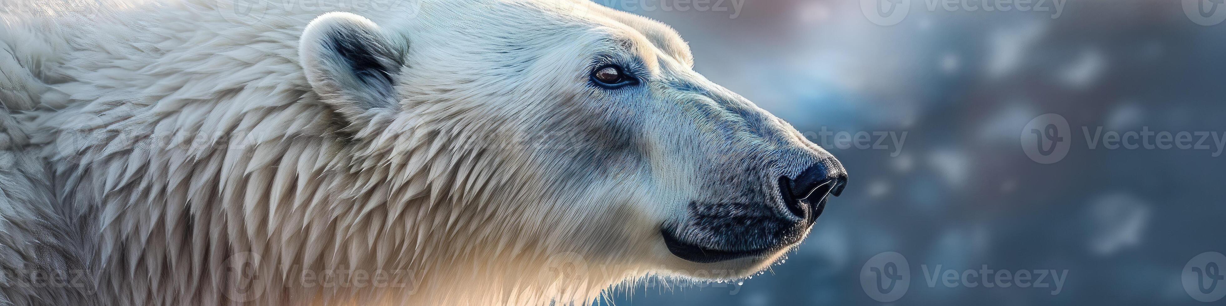 Polar bear portrait - photo