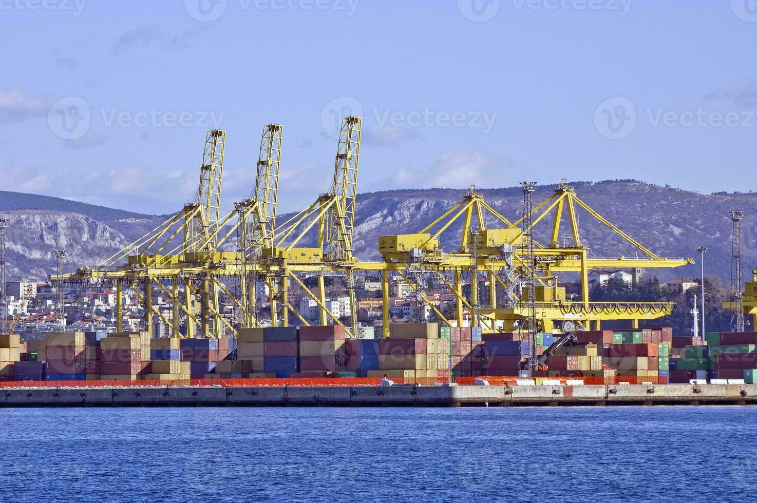 Containers and Cranes at the Port photo