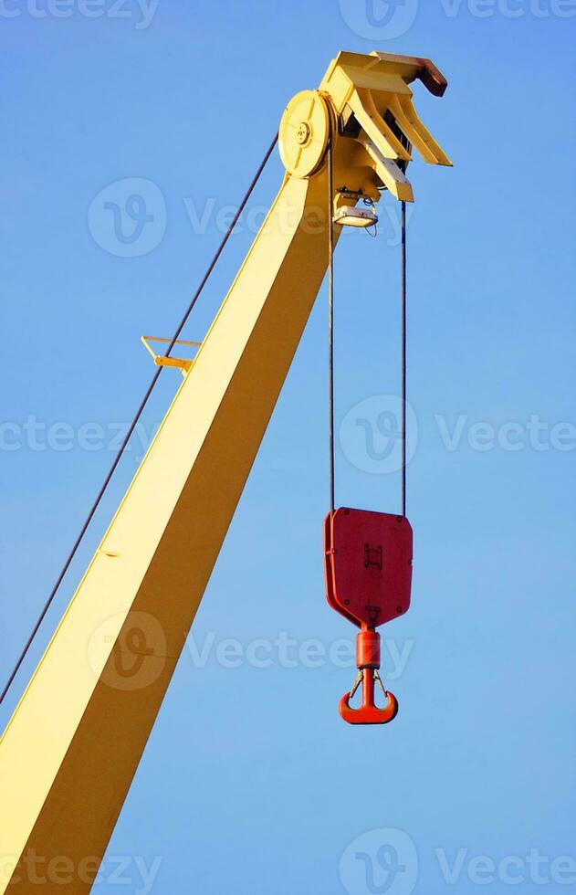 Yellow Crane with Red Hook photo