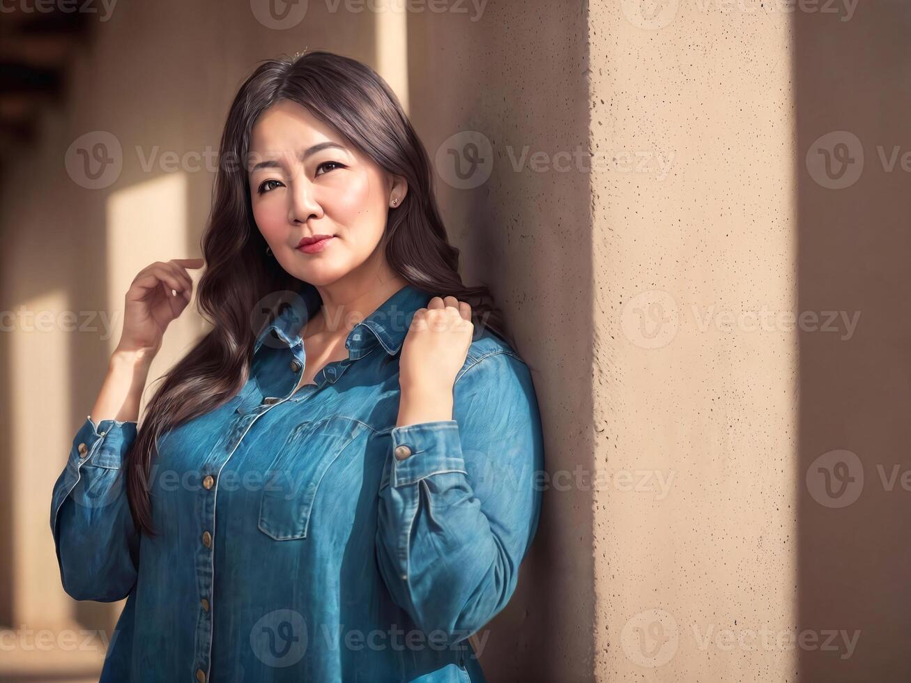 portrait photo of happy beautiful old woman lady,