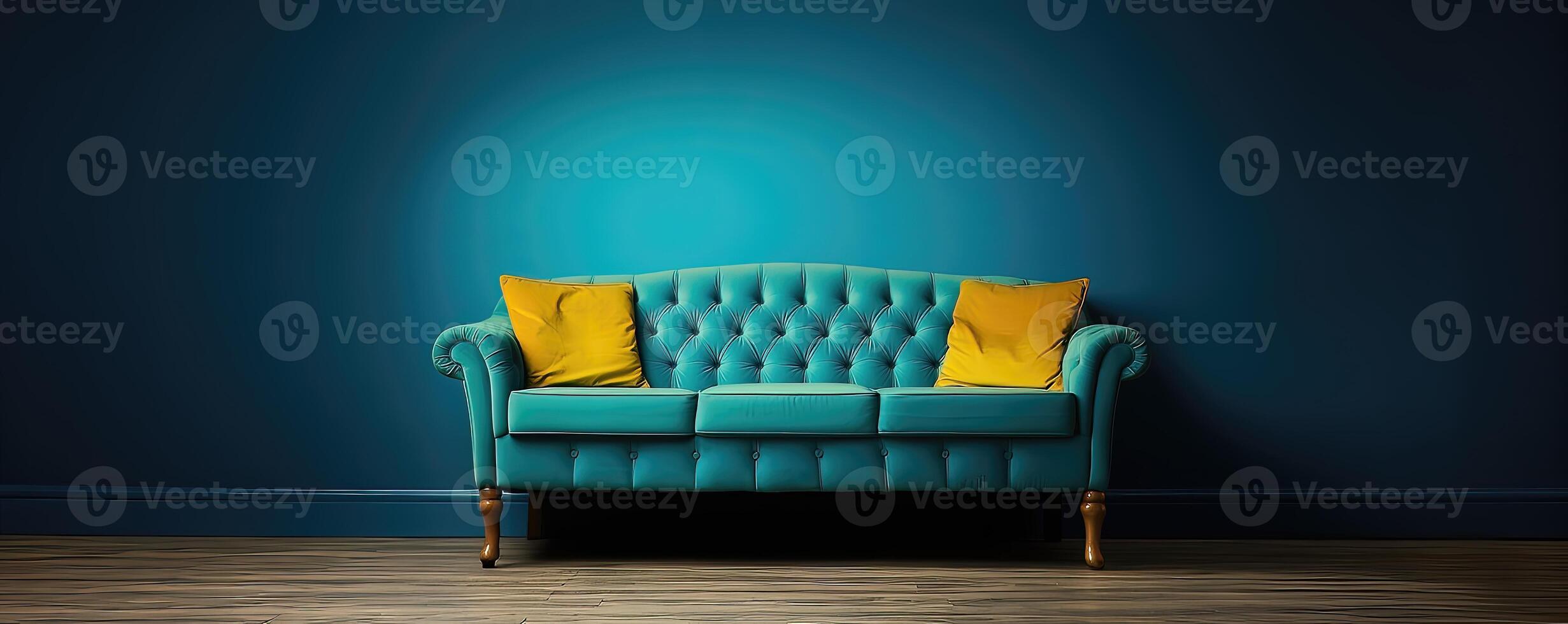 Comfortable sofa with pillows photo