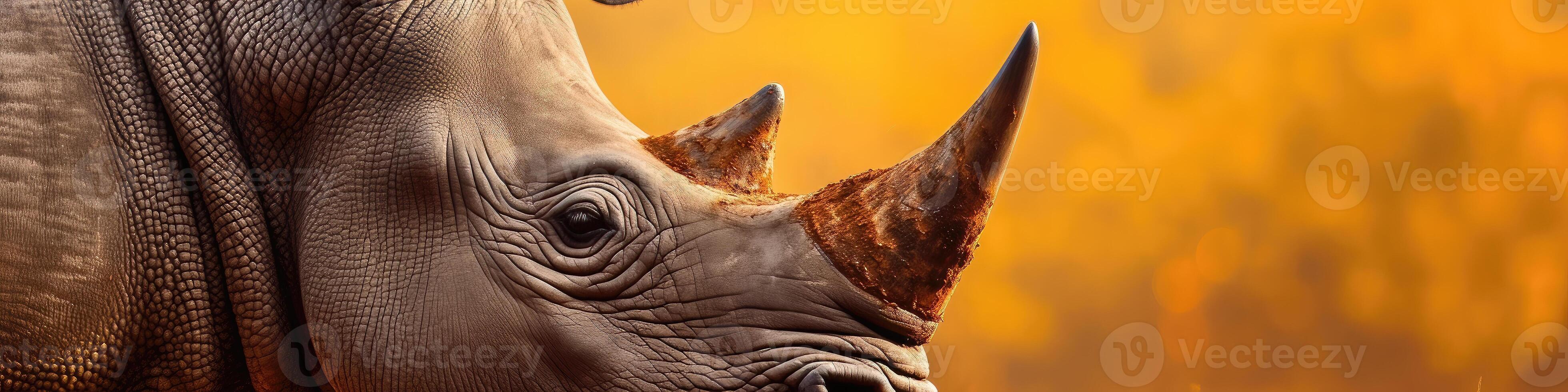 Rhinoceros horns - generative AI photo