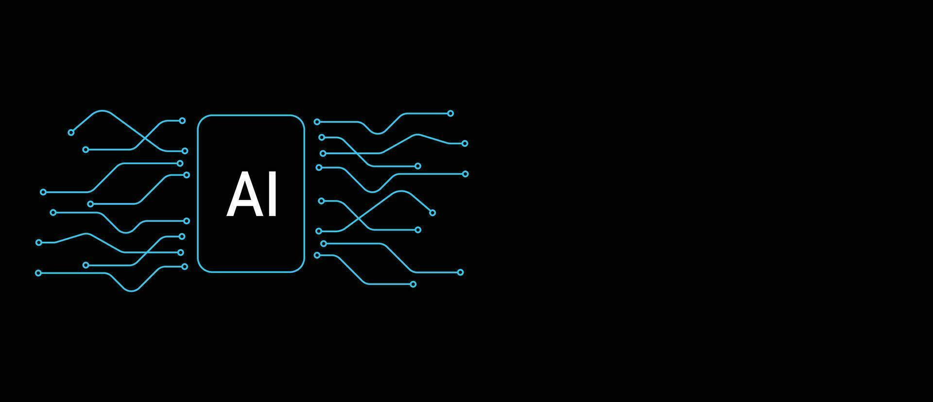 Ai business banner vector