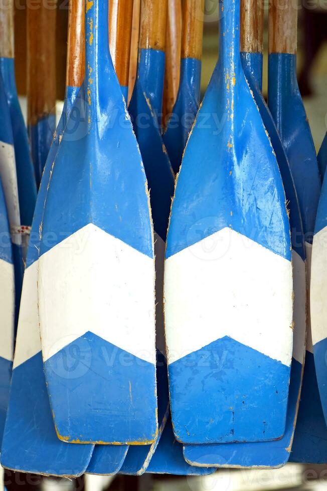 Close up of Wooden Rowers photo