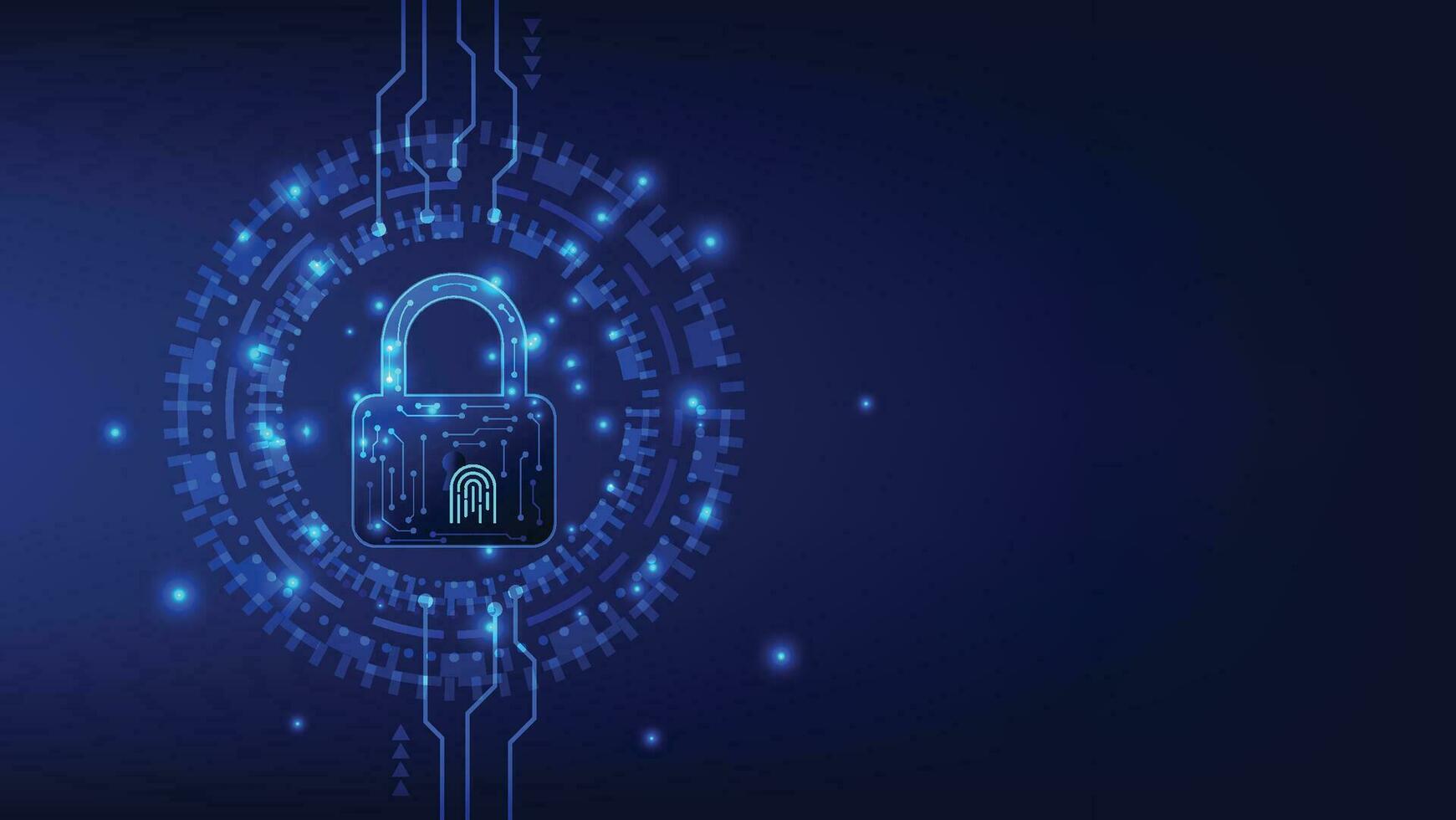 Digital padlock representing cyber security and data protection