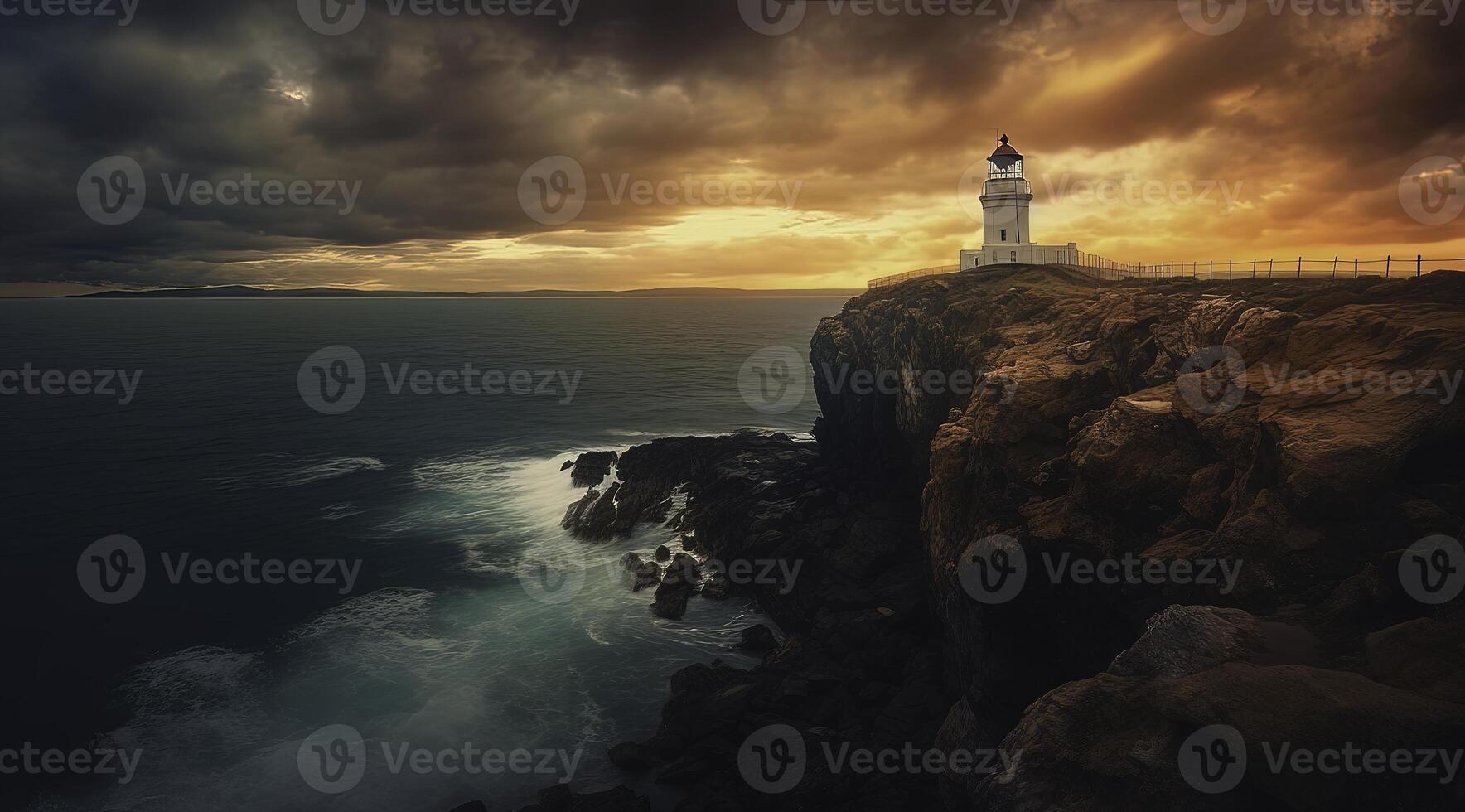 lighthouse on the coast - photo