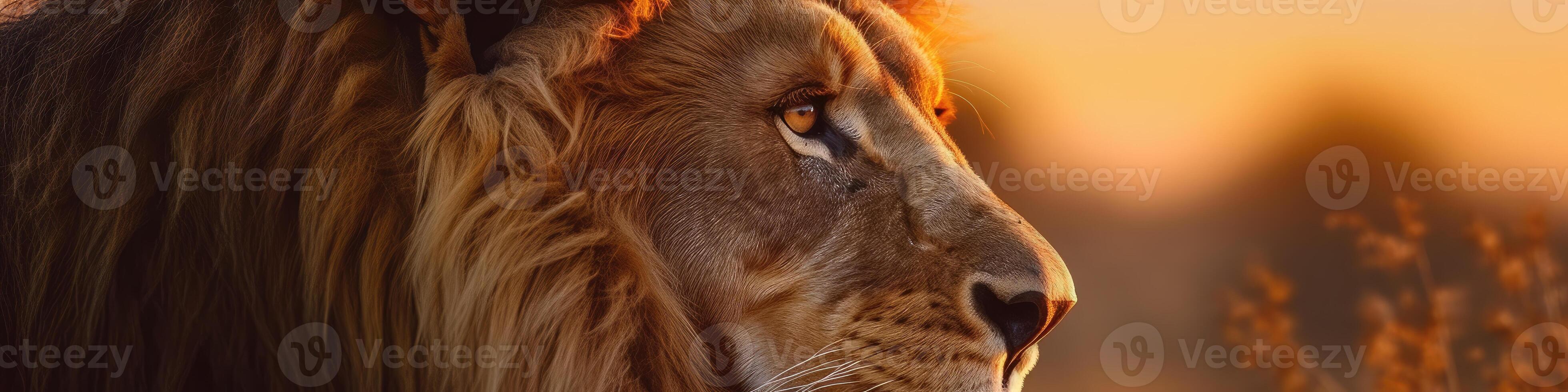 Fierce lion - generative AI photo