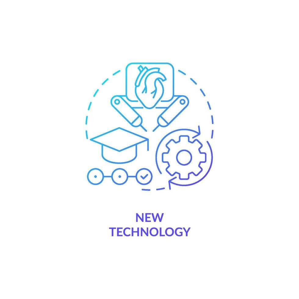 New technology blue gradient concept icon. Medical services high price reason. Smart healthcare abstract idea thin line illustration. Isolated outline drawing vector