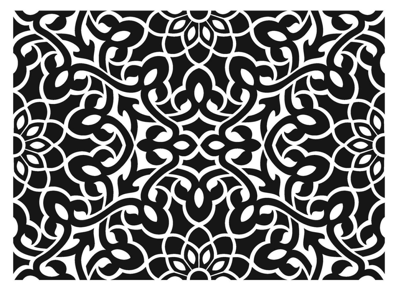 Vector graphics. Classical floral seamless oriental ornament