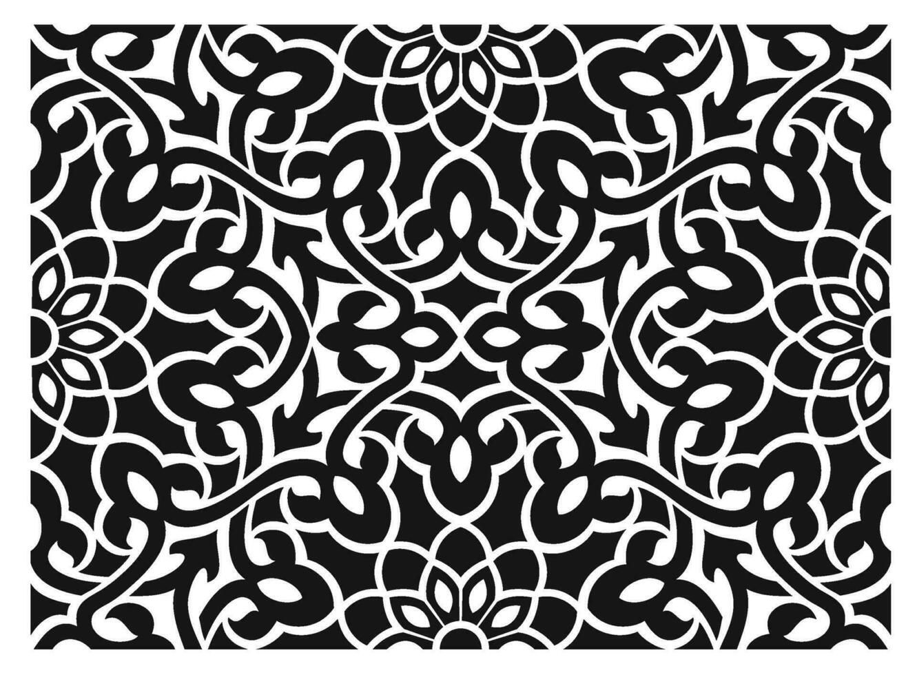 Vector graphics. Classical floral seamless oriental ornament