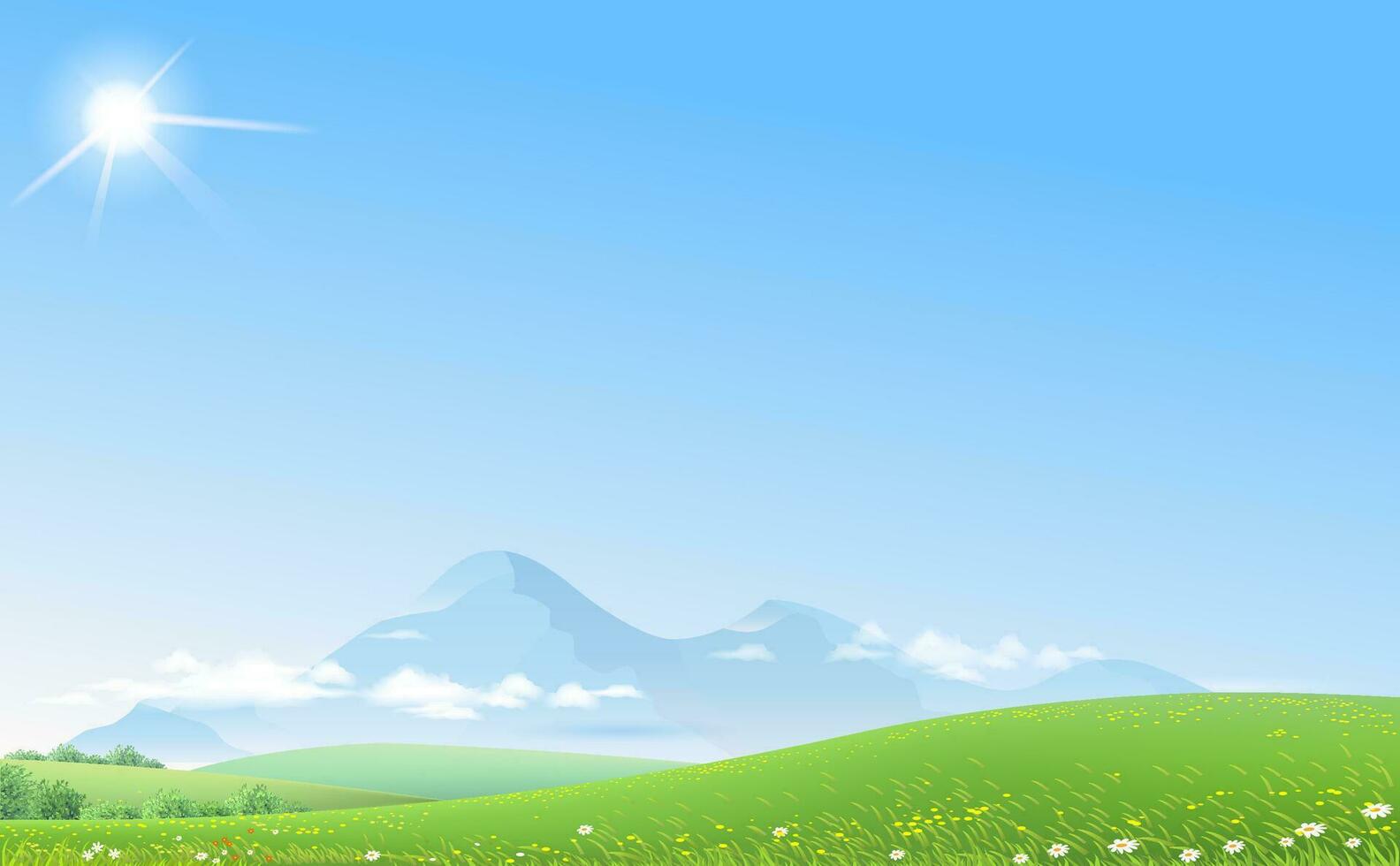 Alpine high mountains vector