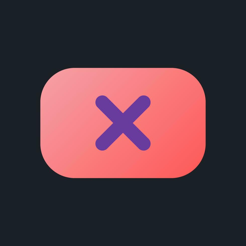 Remove background flat gradient fill ui icon for dark theme. Unwanted subject in footage. Pixel perfect color pictogram. GUI, UX design on black space. Vector isolated RGB illustration