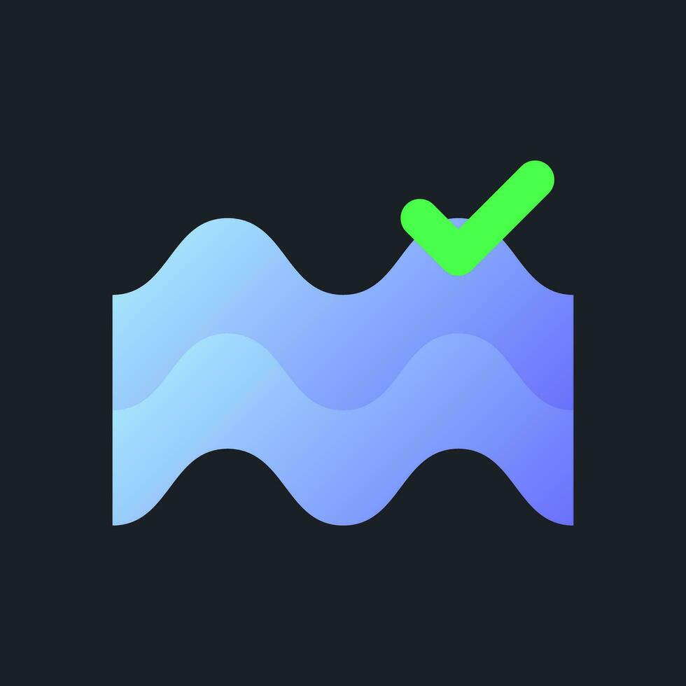 Float effect applying flat gradient fill ui icon for dark theme. Added video transition. Camera movement. Pixel perfect color pictogram. GUI, UX design on black space. Vector isolated RGB illustration