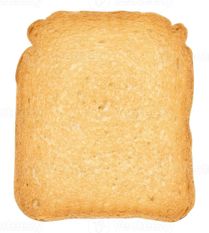 One piece of white wheat flour toast on a white isolated background photo