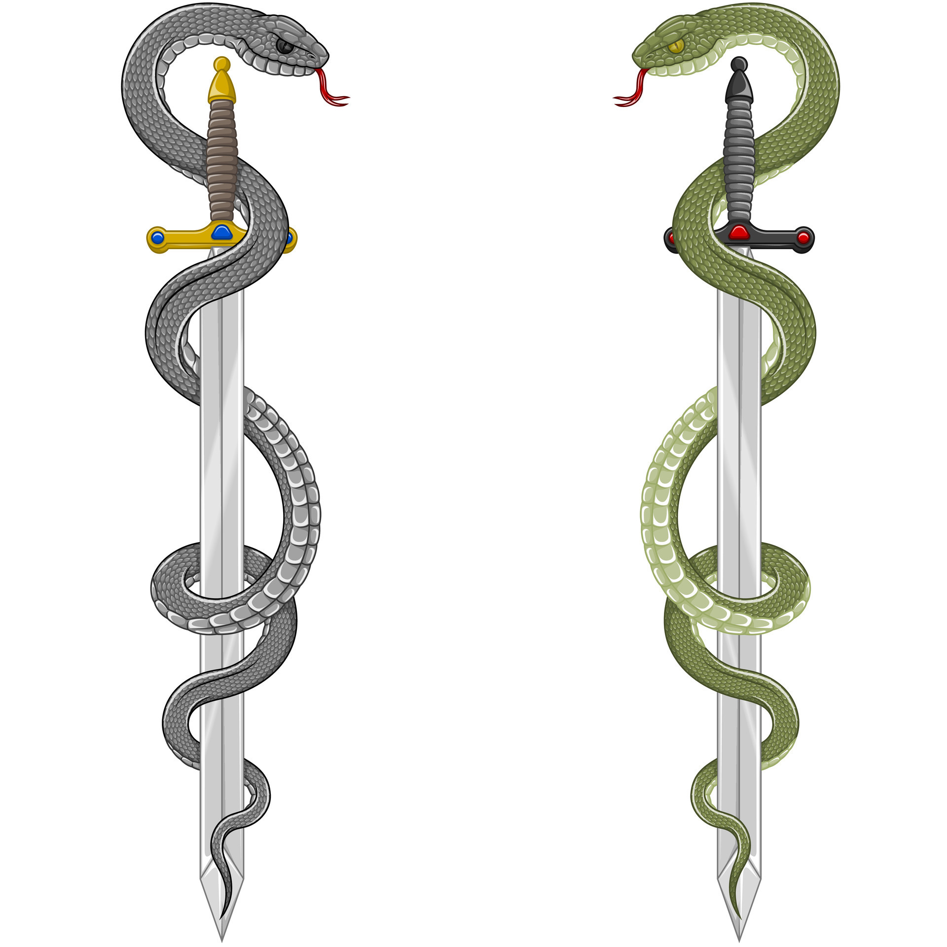 Snake Wrapped Around Sword