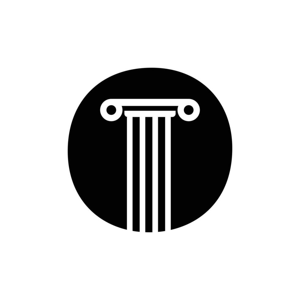 Roman column logo vector