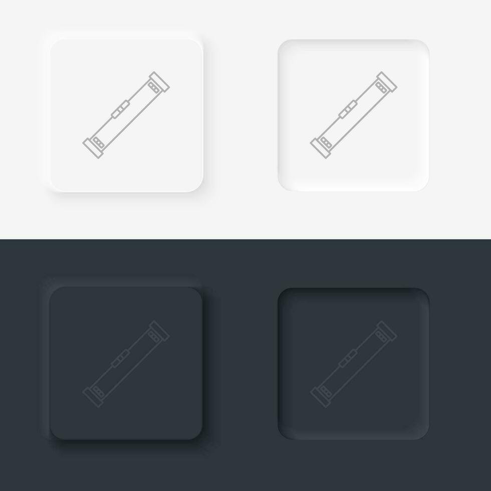 building, construction, industry, level, neumorphic style button vector
