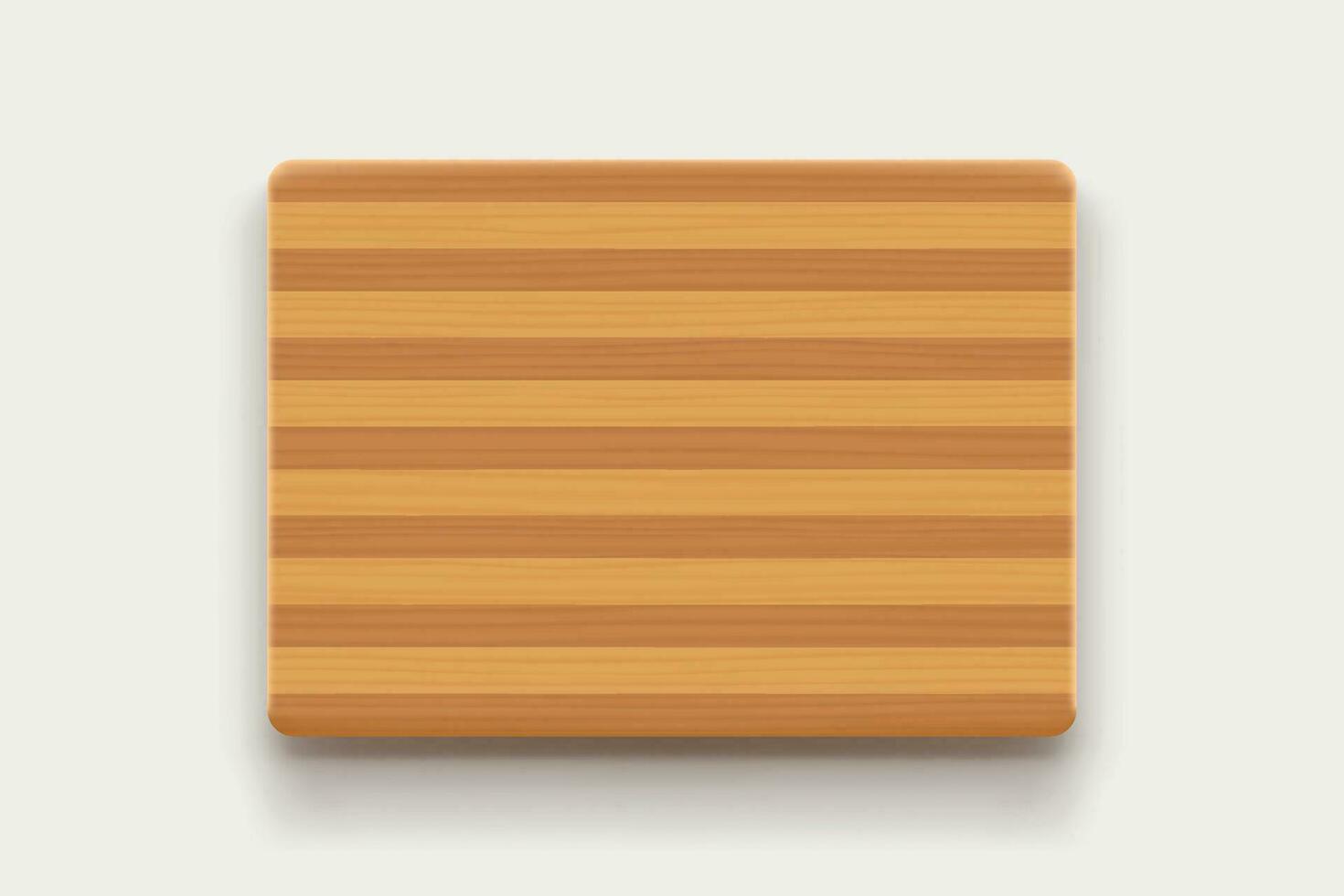 wooden cutting board top view on white vector