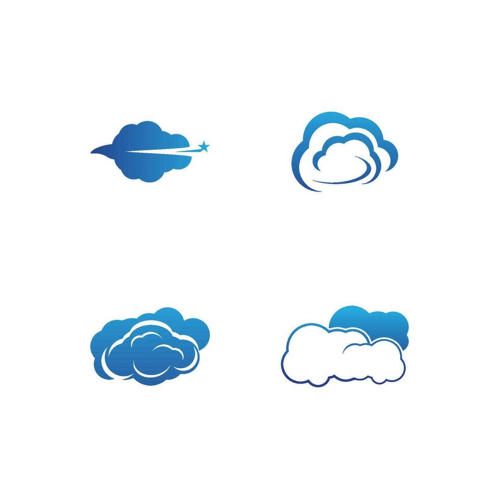 nube icono logo vector modelo