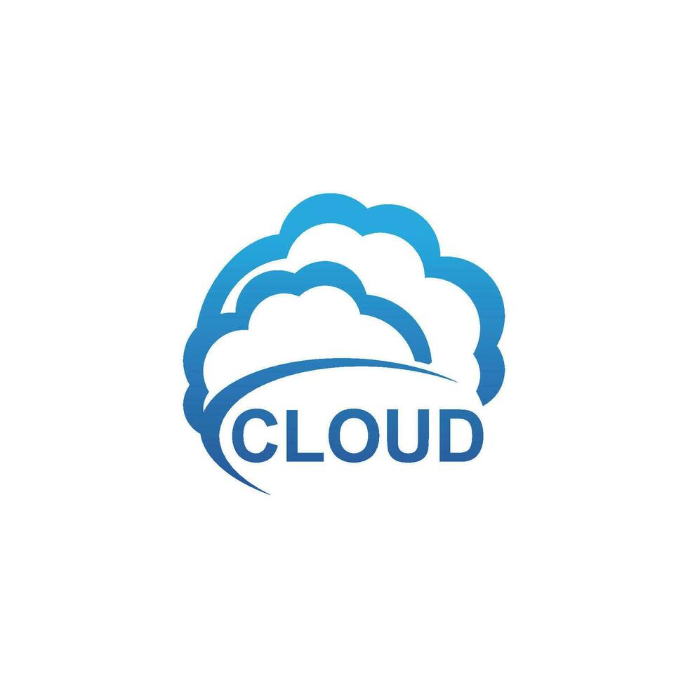 nube icono logo vector modelo