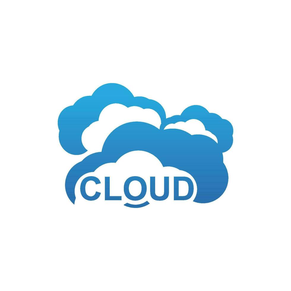 nube icono logo vector modelo