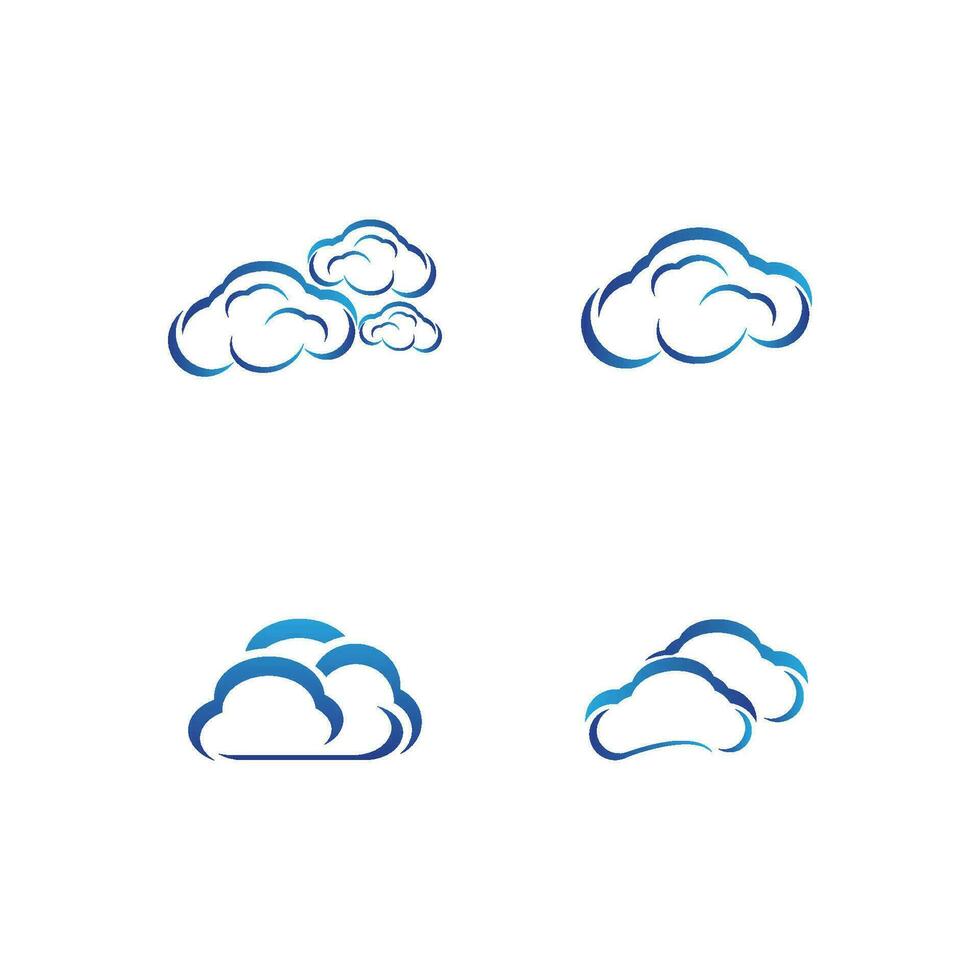 nube icono logo vector modelo