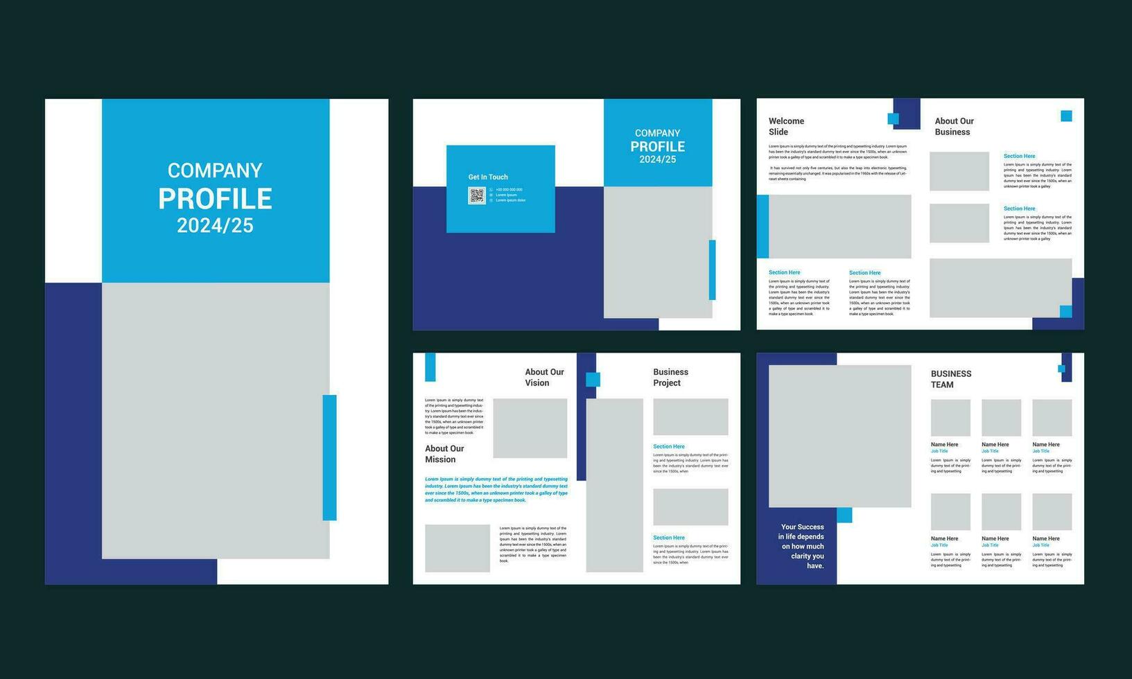 Business Profile or Corporate Business Brochure vector