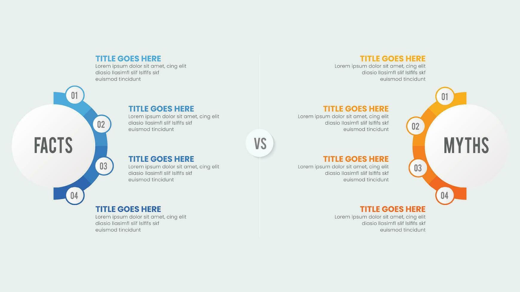 Do and Don't, Pros and Cons, Comparison Chart Infographic Template Design vector