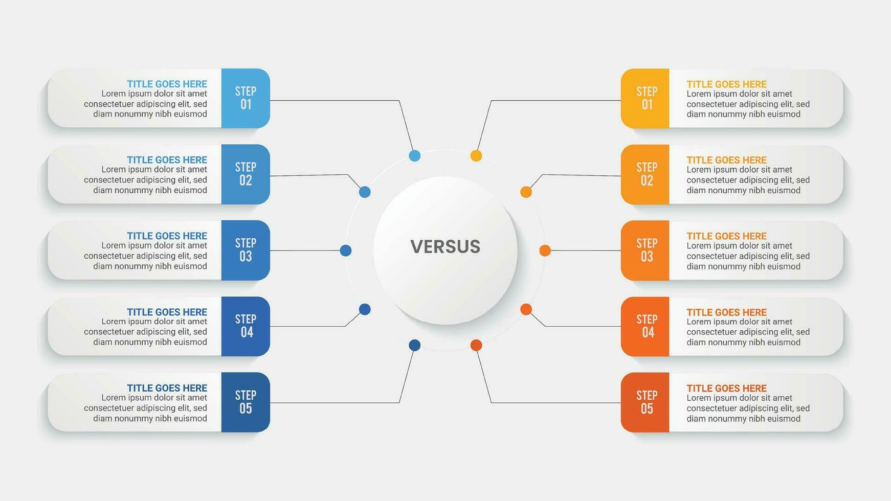 Process Workflow, Dos and Don'ts, Comparison Chart Infographic Template Design vector