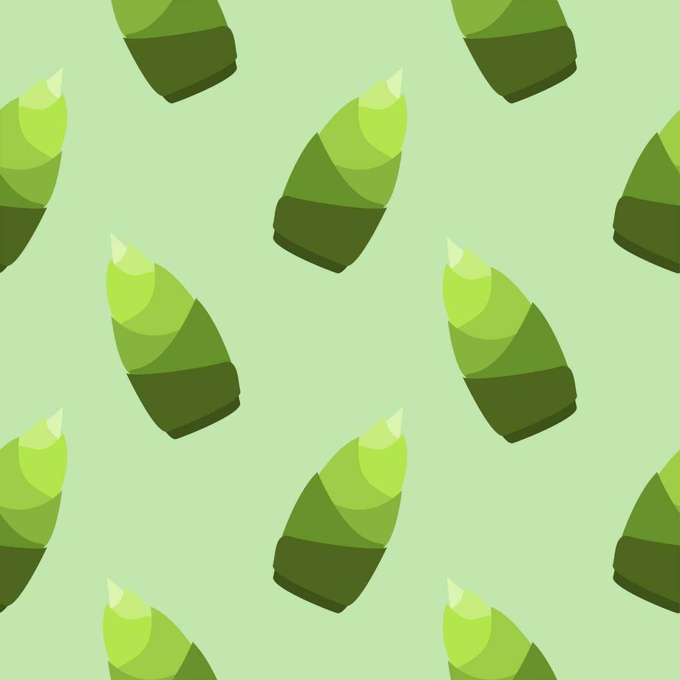 Bamboo shoots or bamboo sprouts seamless pattern vector